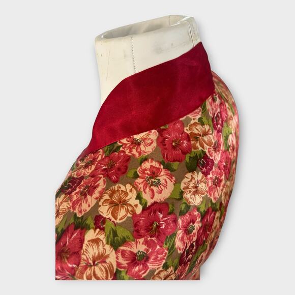 Vintage Pinx Floral Satin Kimono Robe OS Cottagecore Boho Chic Dressing Gown - Picture 5 of 13